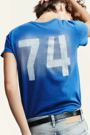 T-Shirt mit verblasstem Texteffekt