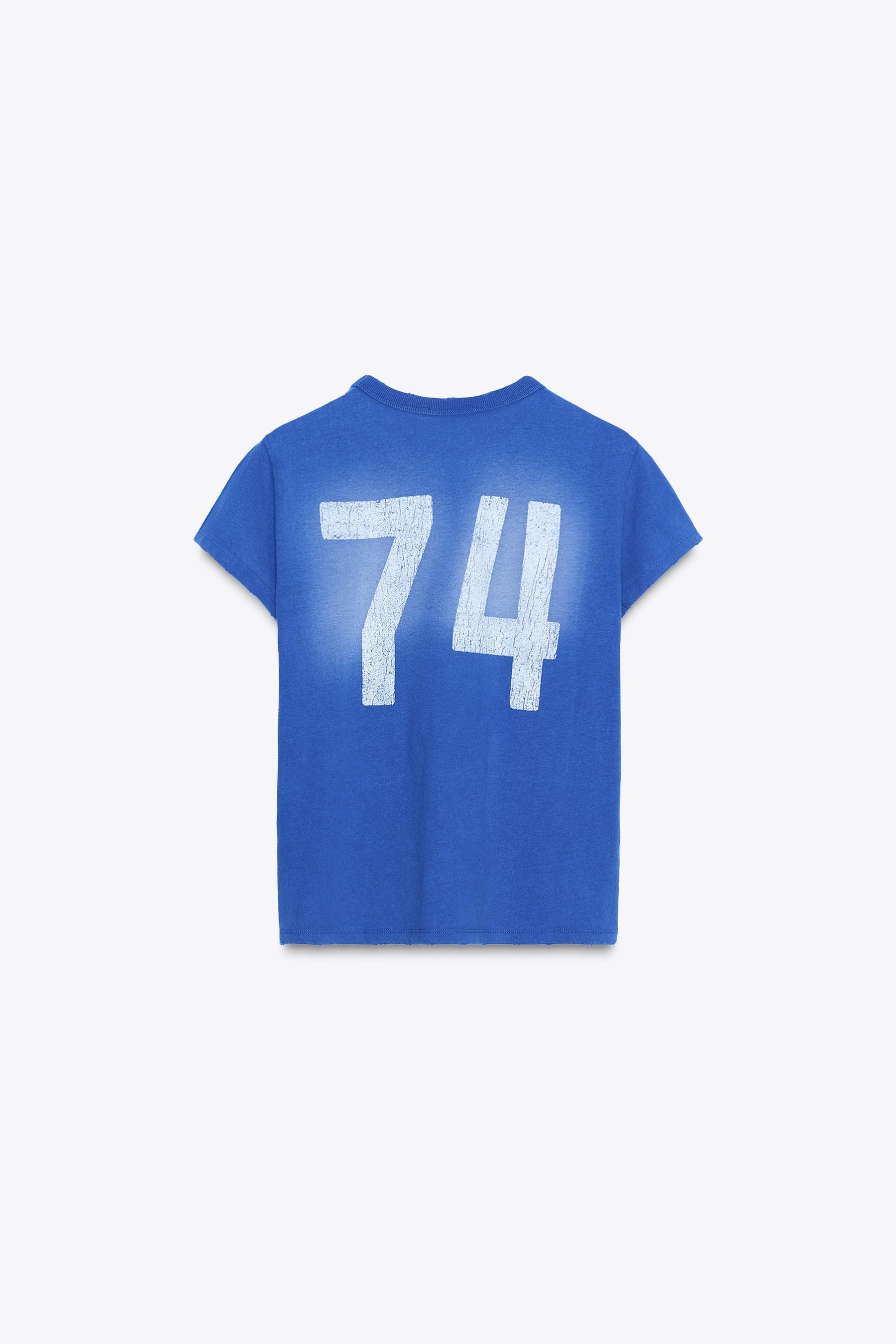 T-Shirt mit verblasstem Texteffekt