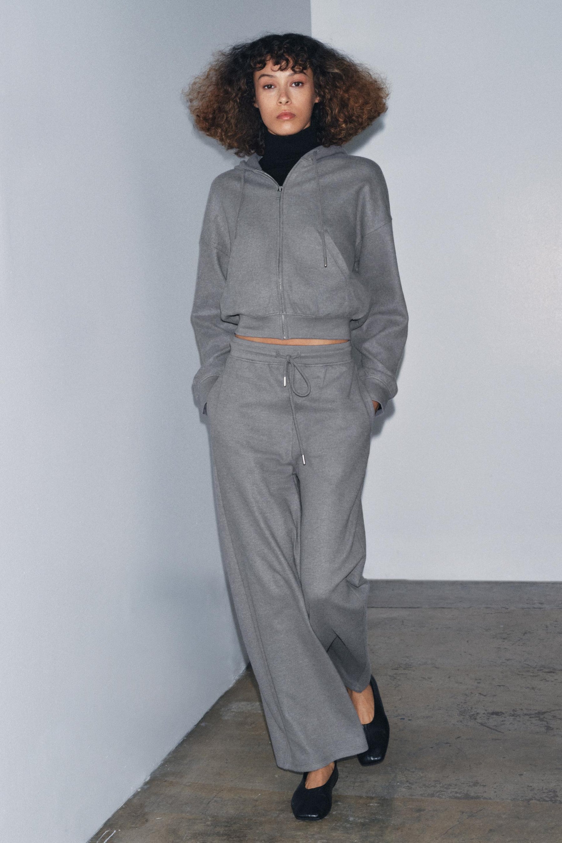 Weicher Rippstrick-Hoodie