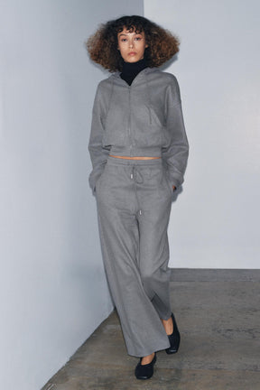 Weicher Rippstrick-Hoodie