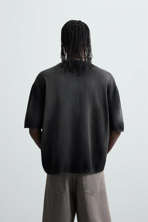 SPRAY PRINT KNIT T-SHIRT - Image 3