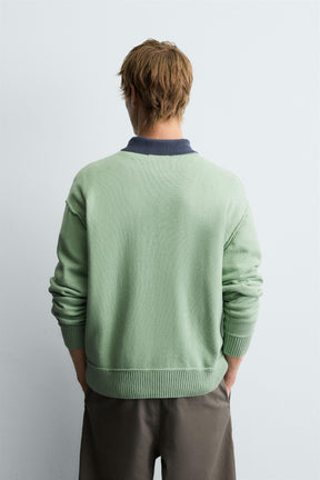 REVERSE EFFECT COTTON SWEATER - Image 3