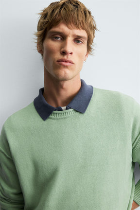 REVERSE EFFECT COTTON SWEATER - Image 5