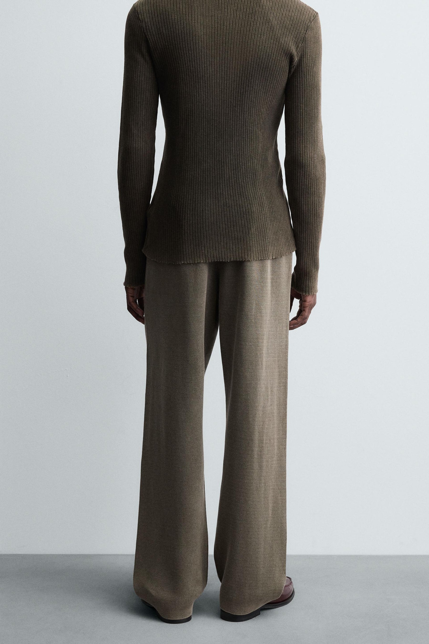 TEXTURED KNIT TROUSERS - Image 3