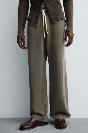TEXTURED KNIT TROUSERS - Image 5