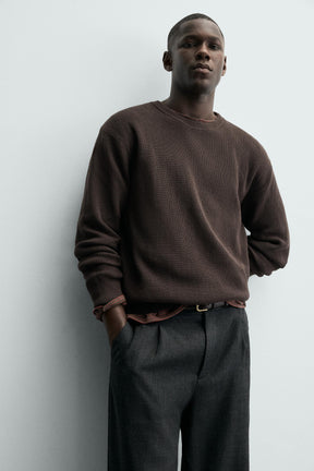 Textured Knit Pullover