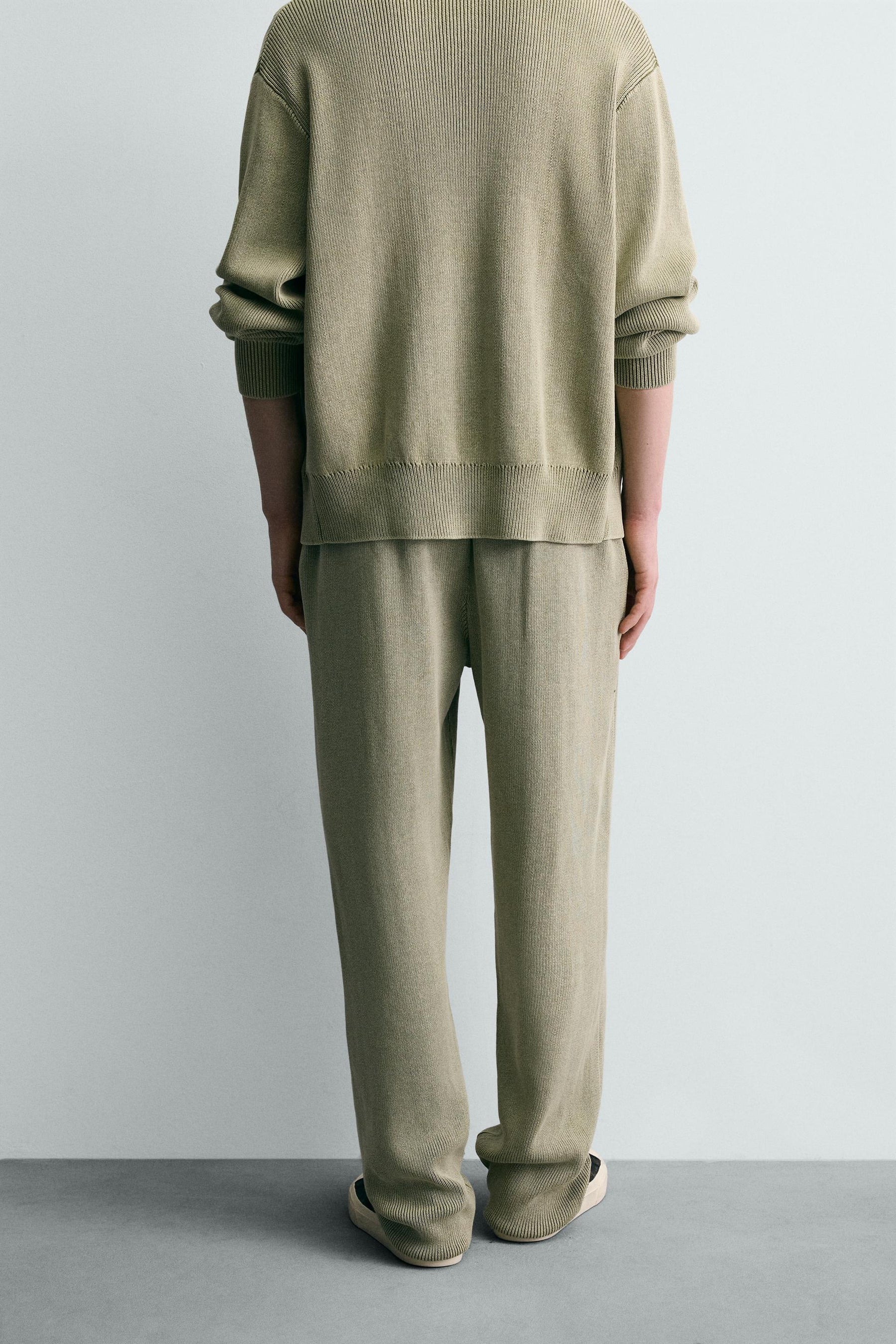Textured Knit Trousers