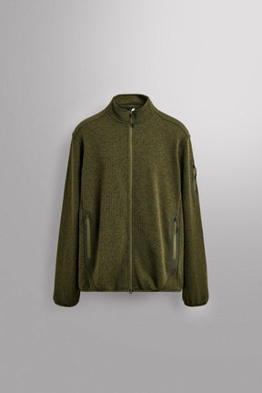 CONTRAST FLEECE KNIT CARDIGAN - Image 6