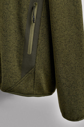 CONTRAST FLEECE KNIT CARDIGAN - Image 8