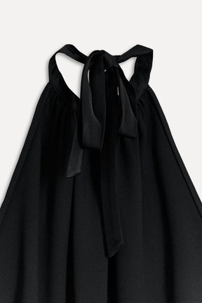 Neckholder-Top mit Bindeband