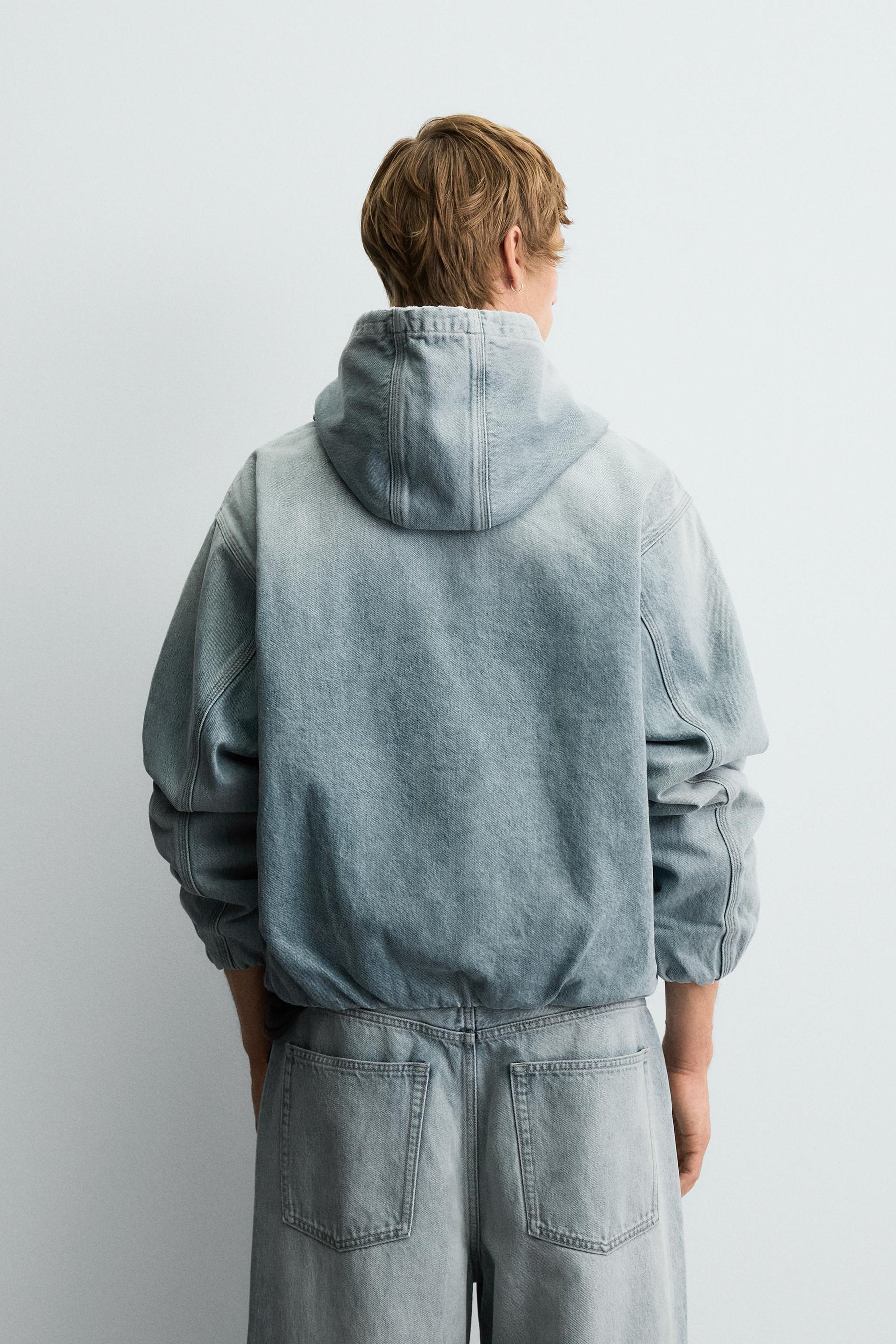 DENIM HOODIE JACKET - Image 3