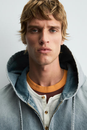 DENIM HOODIE JACKET - Image 5