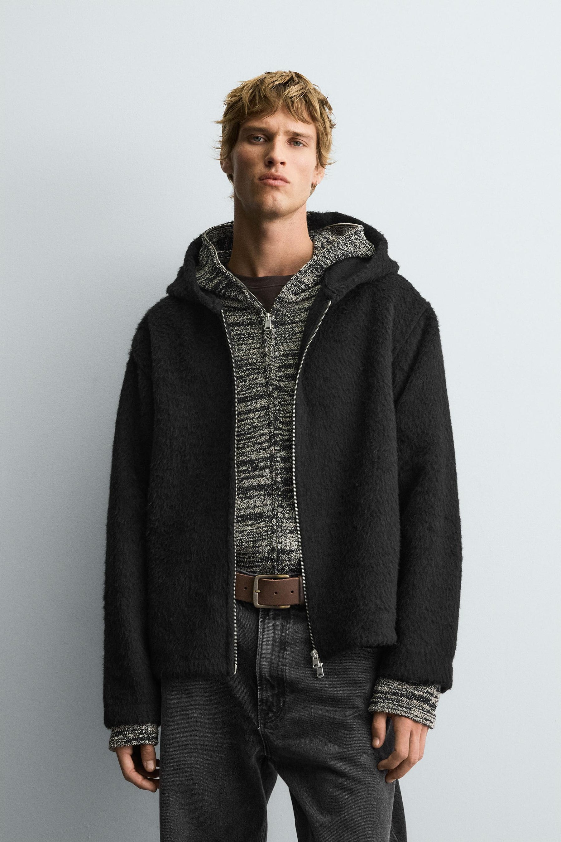 FAUX FUR HOODED OVERSHIRT - Image 2