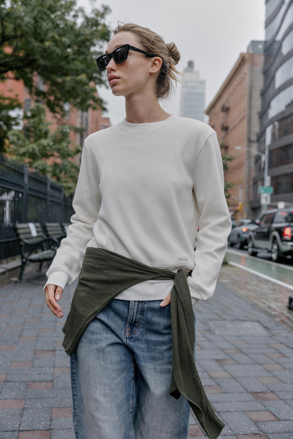 Waffelstrick-T-Shirt