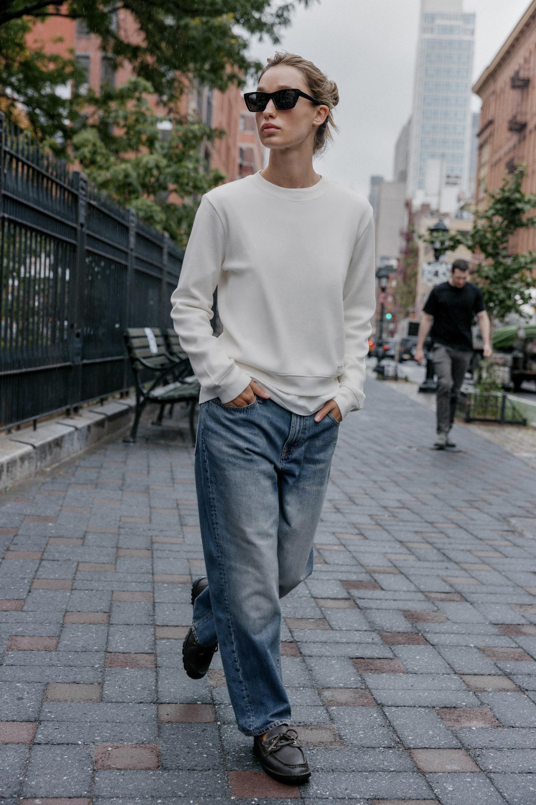 Waffelstrick-T-Shirt