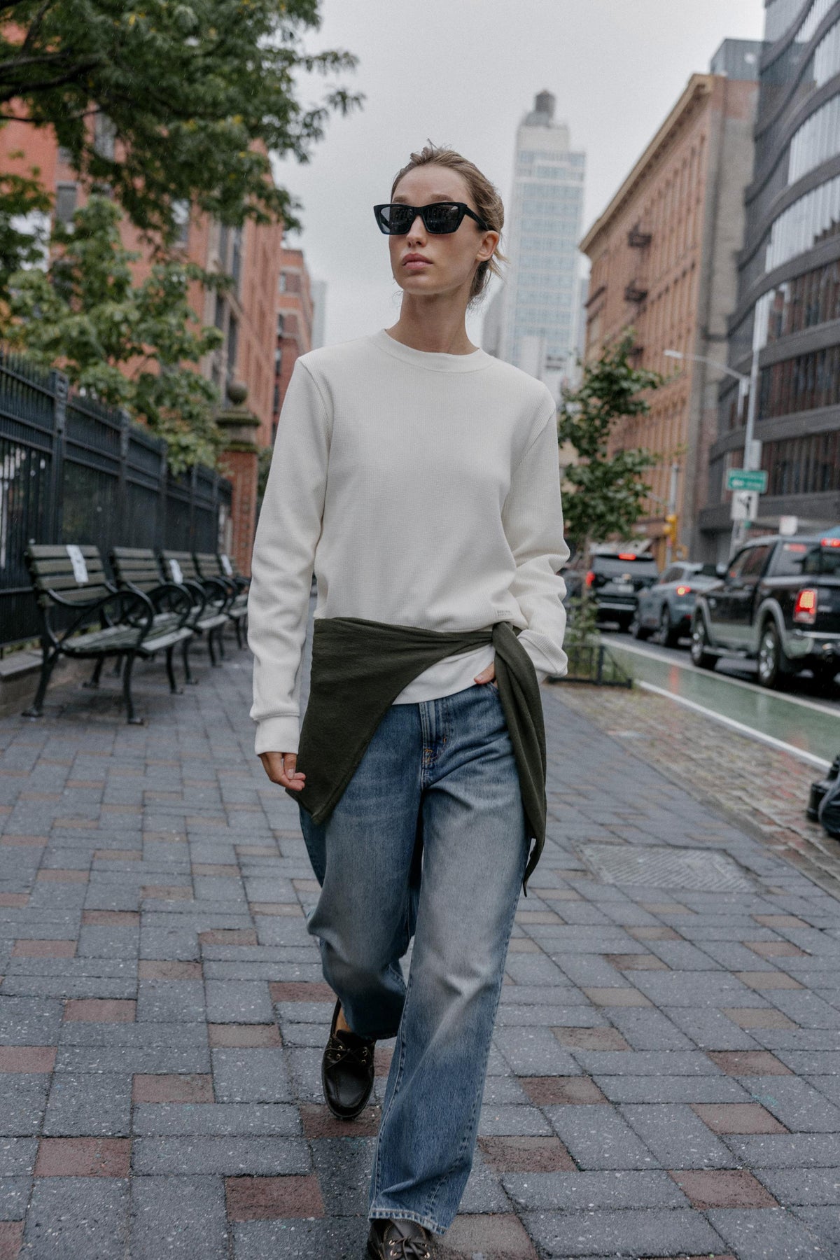 Waffelstrick-T-Shirt