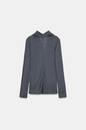 Drapiertes Lyocell-T-Shirt