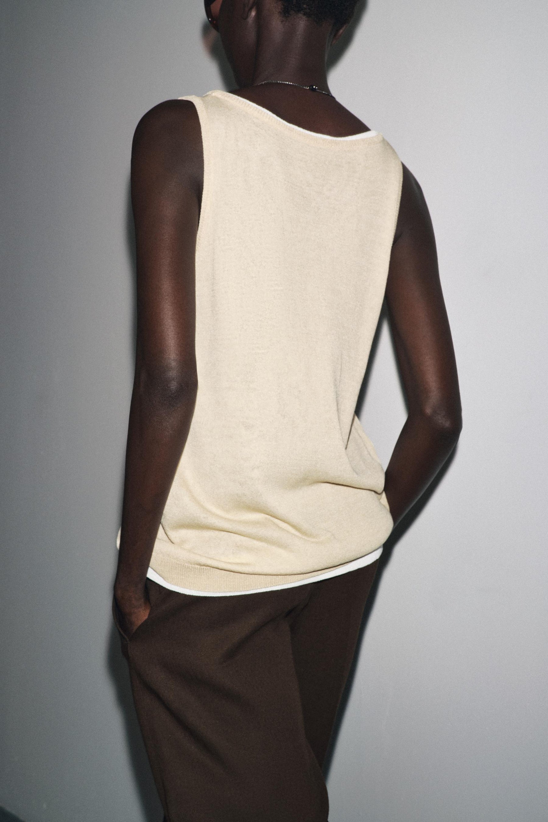 DOUBLE LAYER KNIT TOP - Image 3