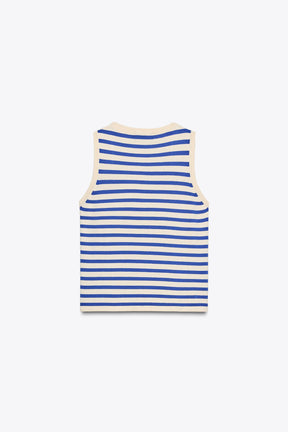 STRIPED KNIT TOP - Image 3