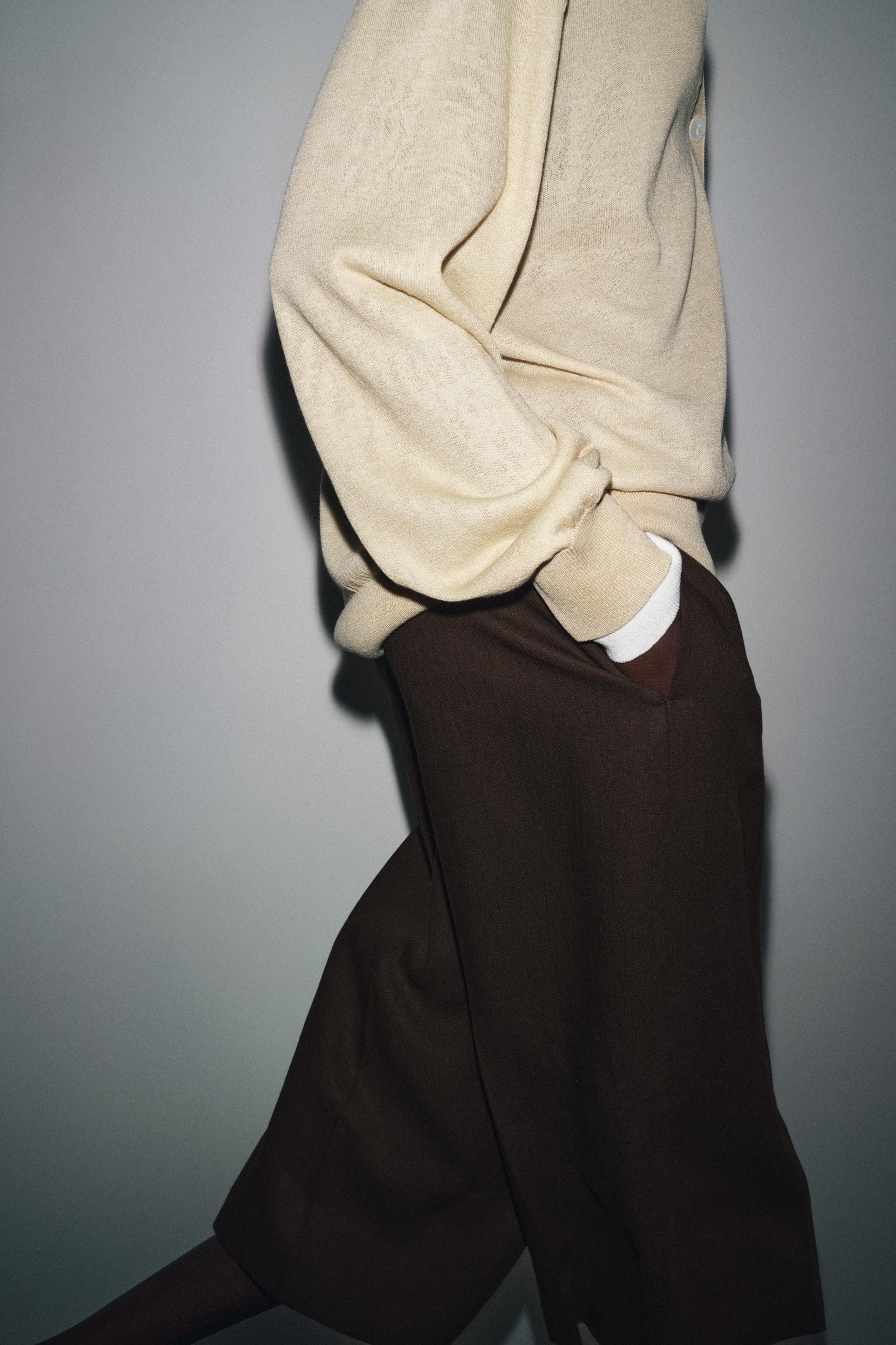 DOUBLE LAYER KNIT CARDIGAN - Image 5