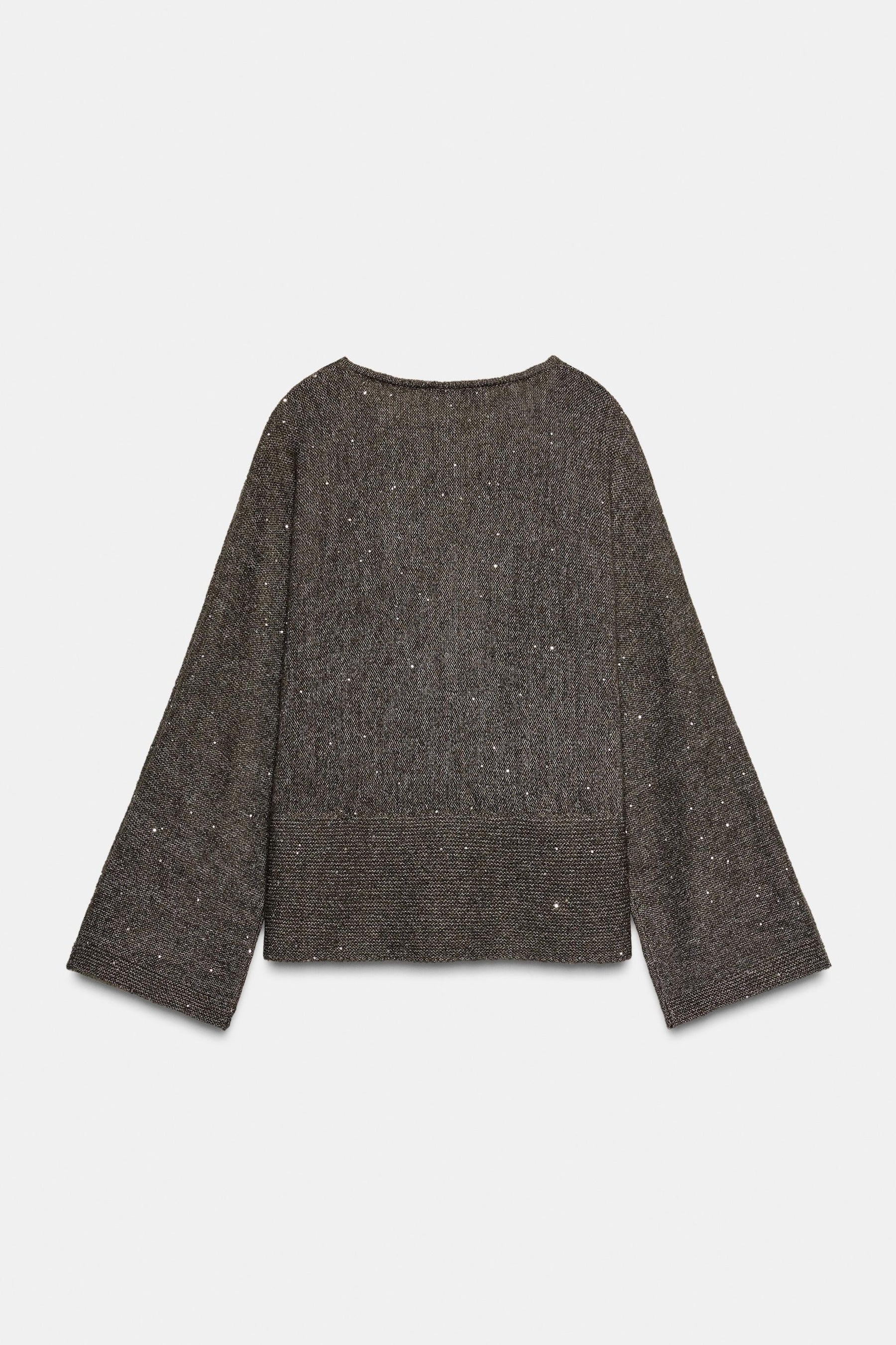 Paillettenstrickpullover
