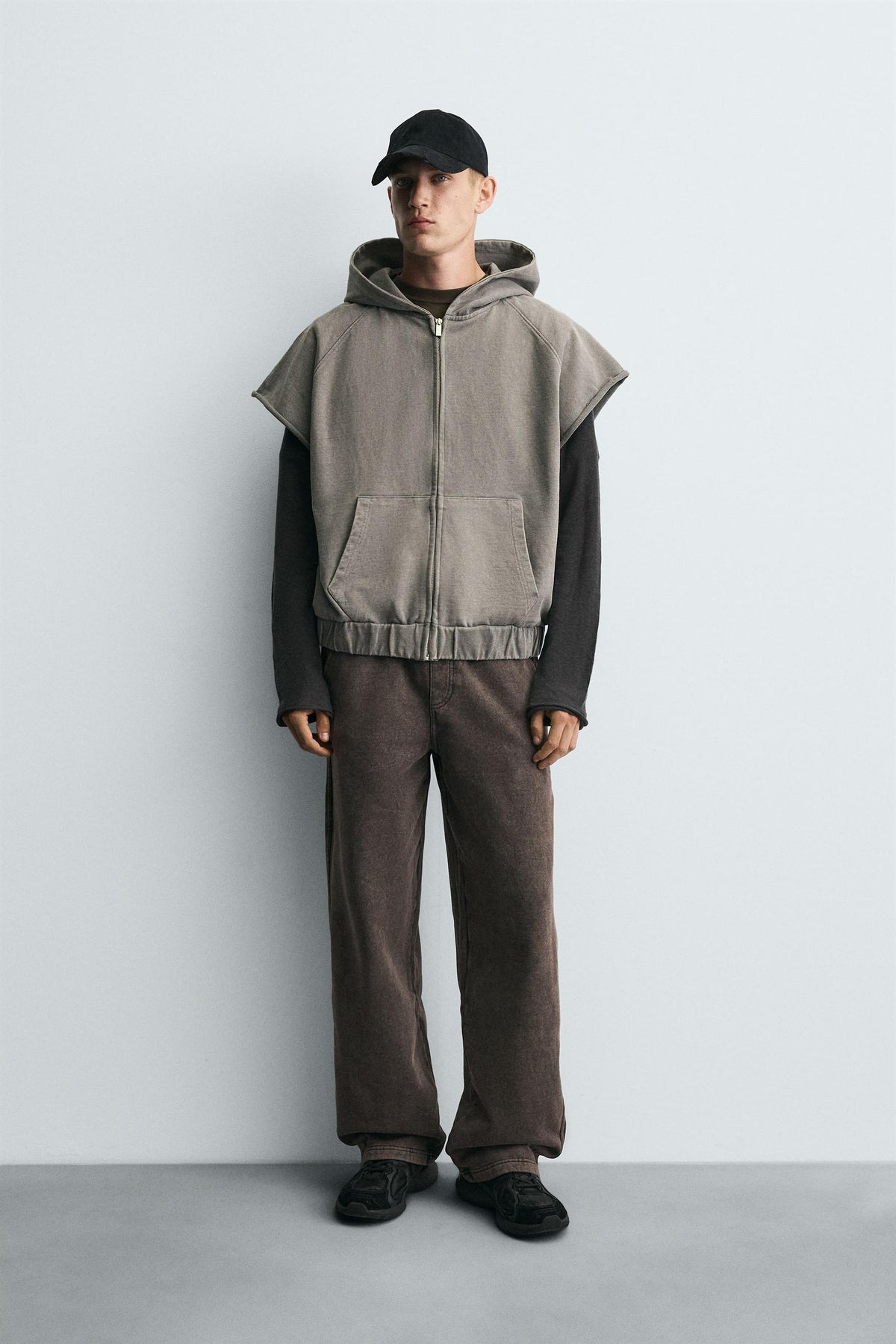 WASHED RELAXED FIT JOGGER TROUSERS - Image 1