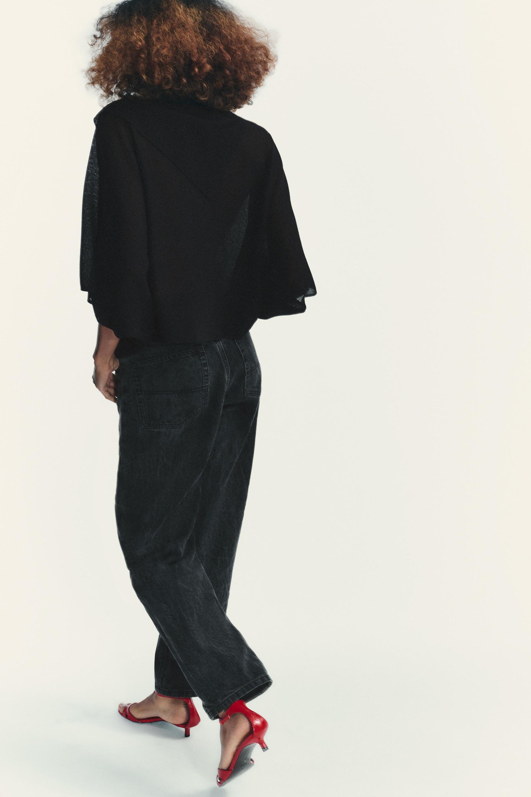 PLAIN KNIT SHORT SLEEVE JUMPER - Image 4