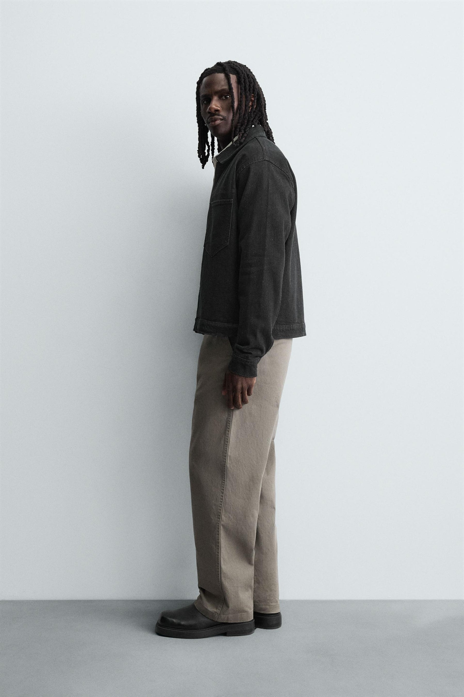 DENIM ZIP-UP OVERSHIRT - Image 4