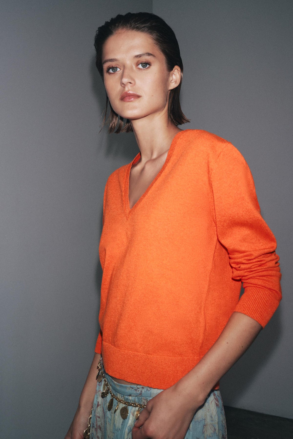 Strickpullover mit V-Ausschnitt