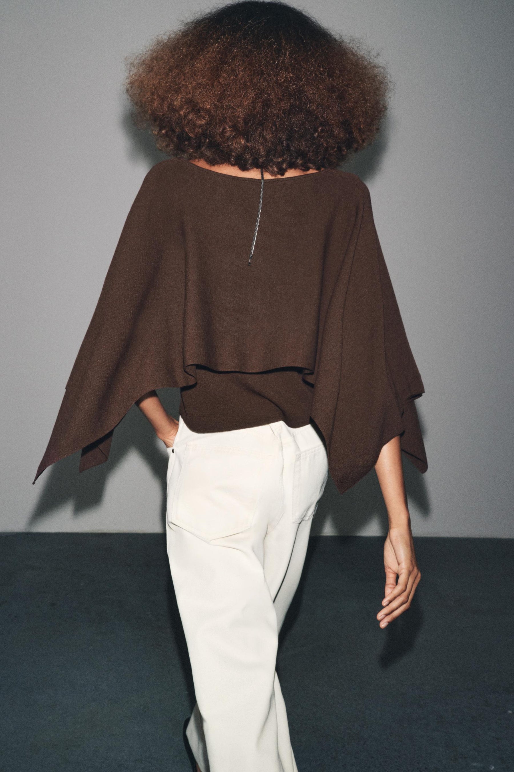 KNIT CAPE JUMPER - Image 3