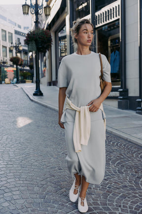 OVERSIZED KNIT SHORT SLEEVE JUMPER - Image 2