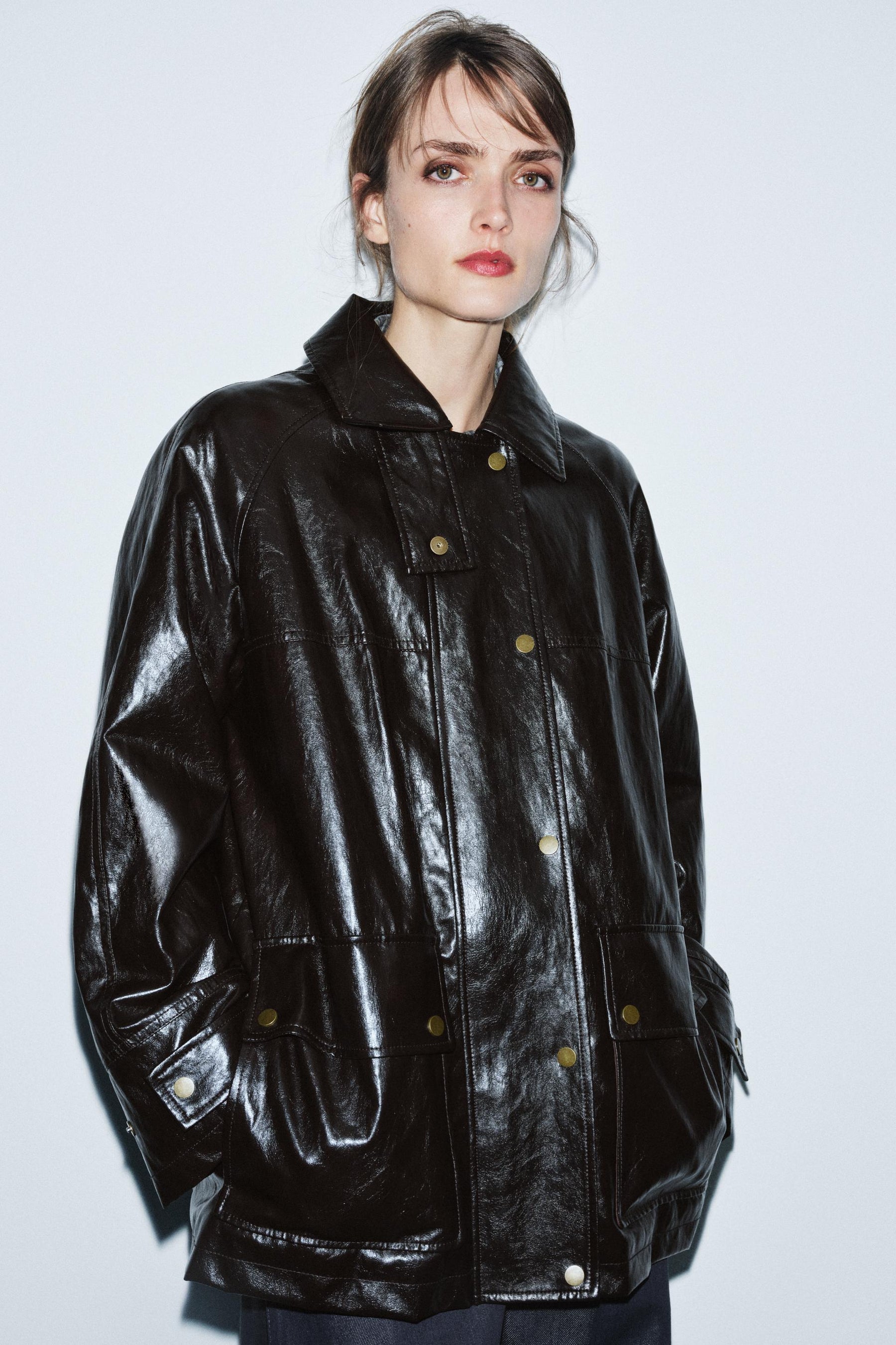 Jacke mit Kunstpelzkragen