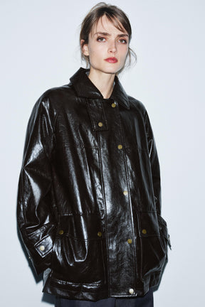 Jacke mit Kunstpelzkragen