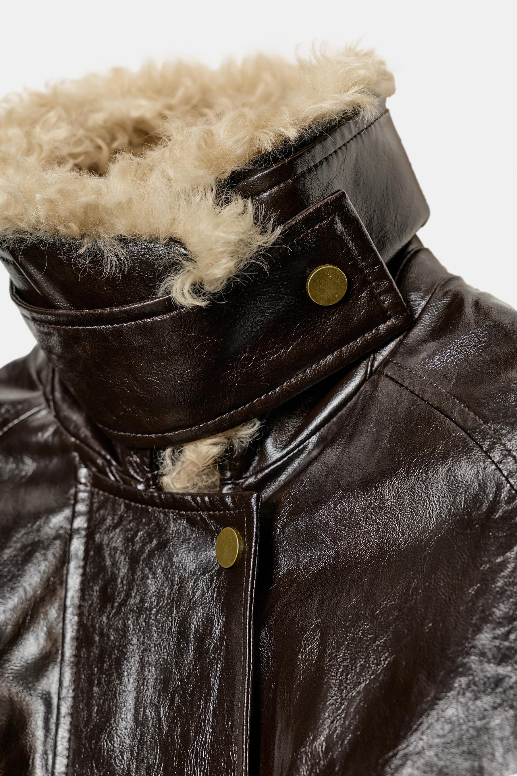 Jacke mit Kunstpelzkragen