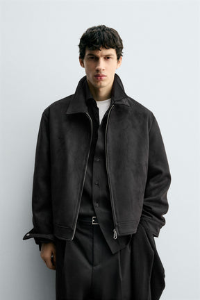 FAUX SUEDE REGULAR FIT JACKET - Image 2