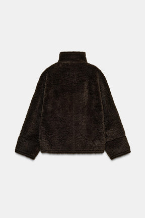 ZW COLLECTION FAUX SHEARLING DOUBLE-FACED JACKET - Image 5