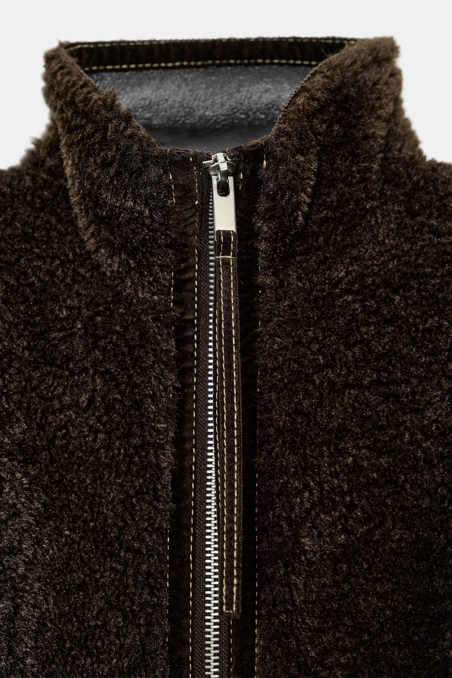 ZW COLLECTION FAUX SHEARLING DOUBLE-FACED JACKET - Image 6