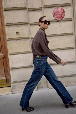 Hemd mit Struktur und Paspelierung