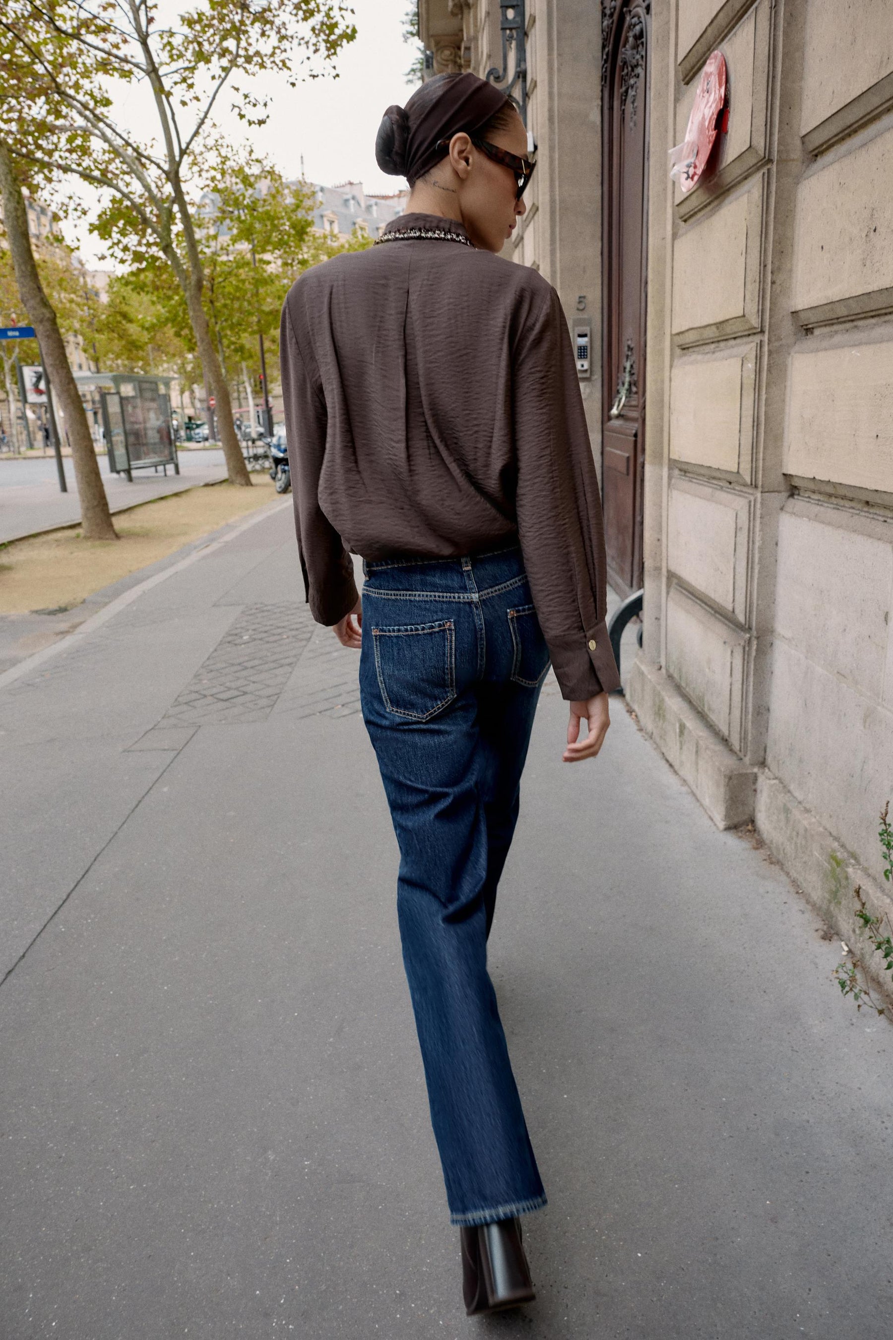 Hemd mit Struktur und Paspelierung