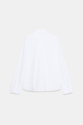 Popelinehemd mit Perlen