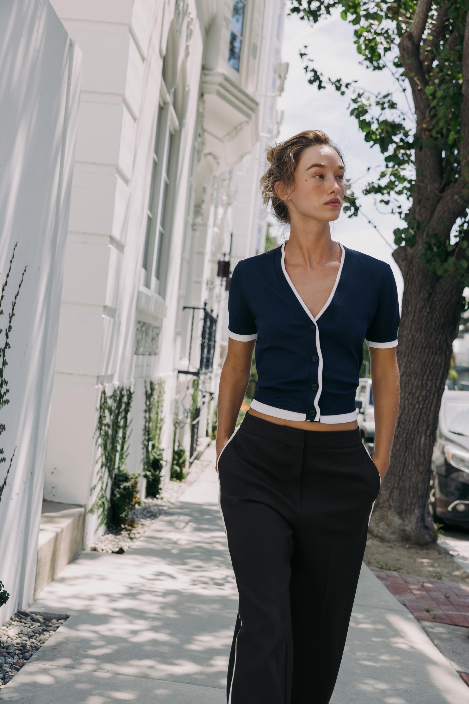 DOUBLE LAYER TRIM CARDIGAN - Image 4