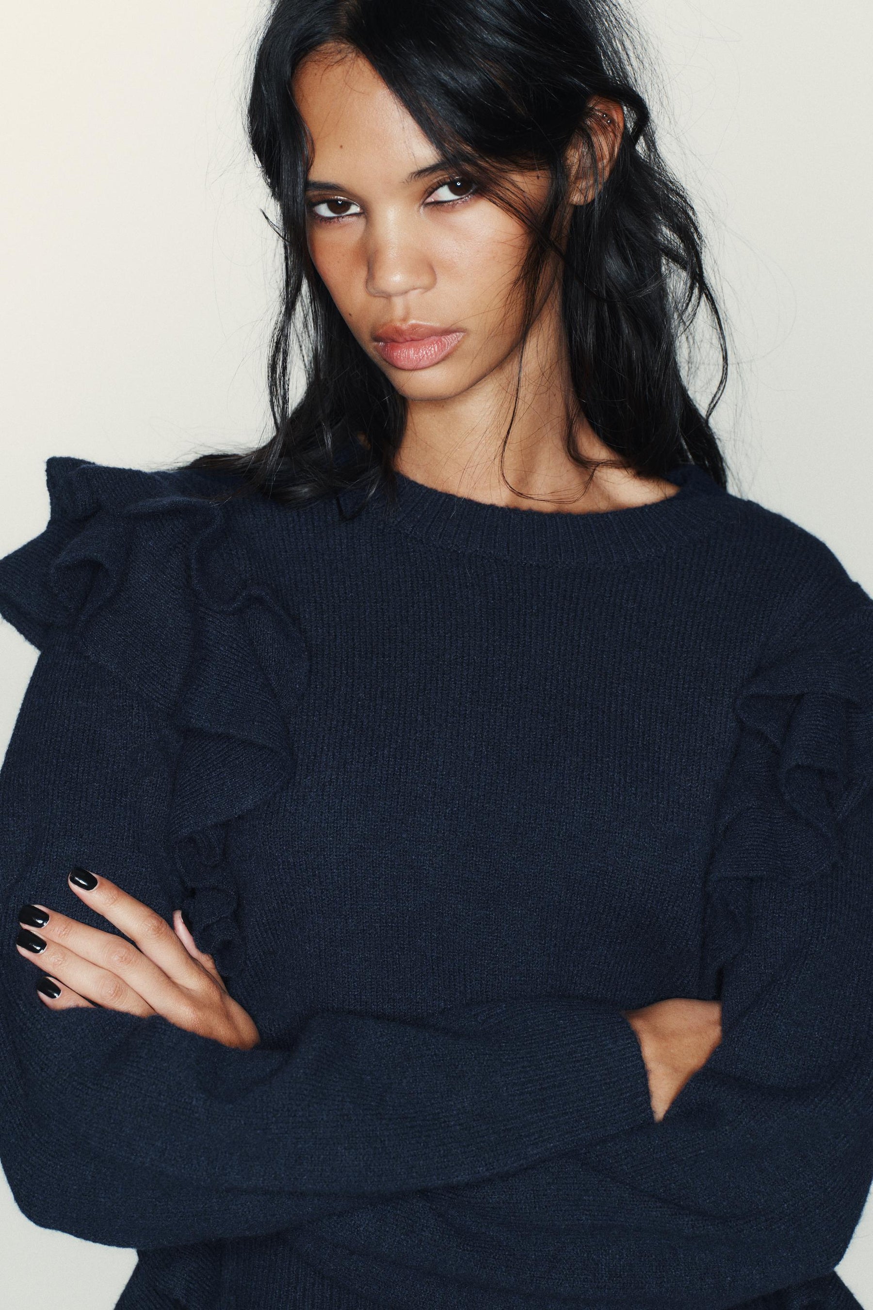 KNIT JUMPER WITH RUFFLES - Image 3