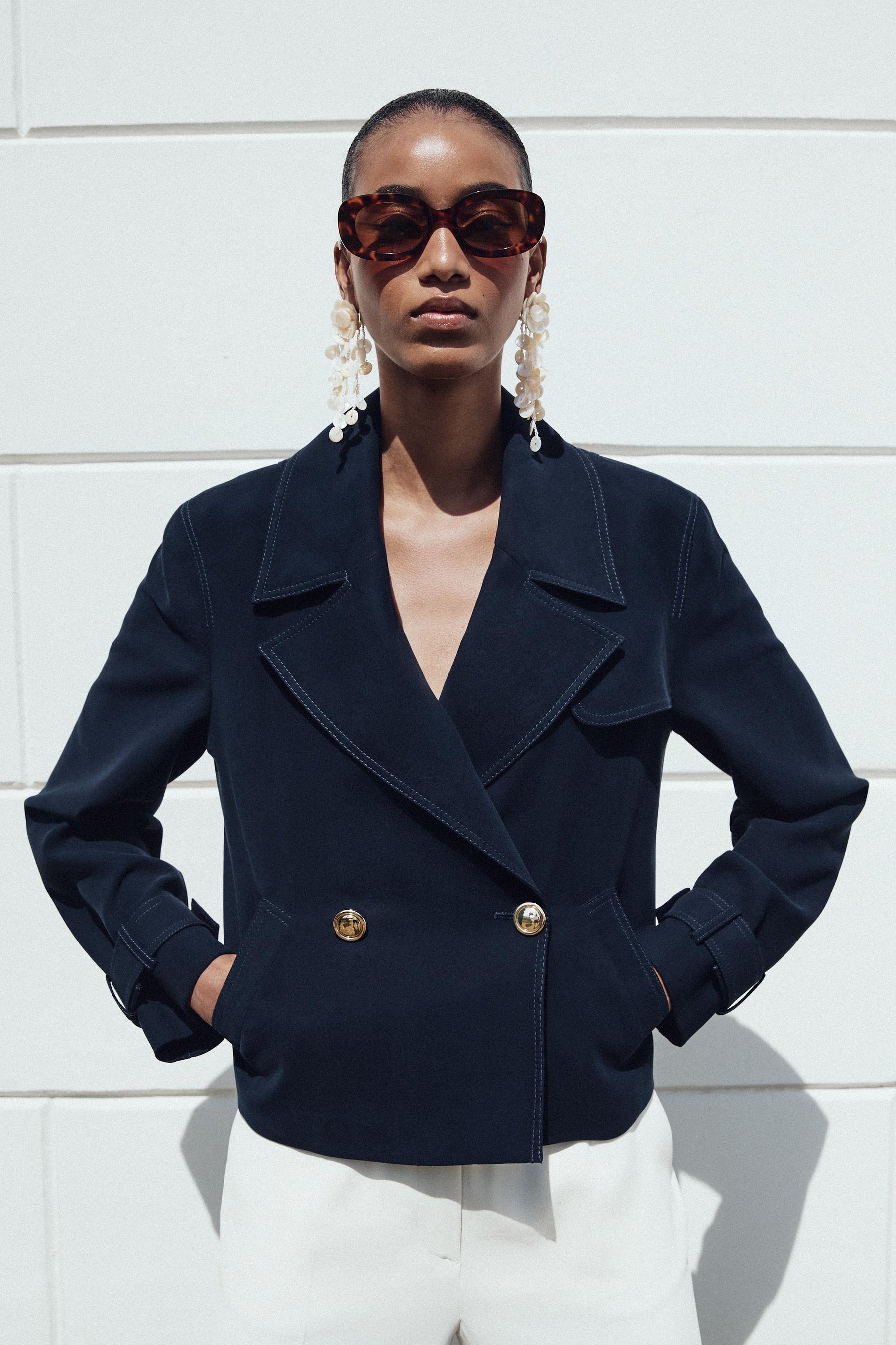 DOUBLE-BREASTED SHORT JACKET - Image 4