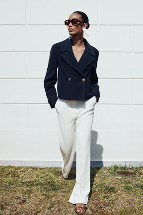 DOUBLE-BREASTED SHORT JACKET - Image 1