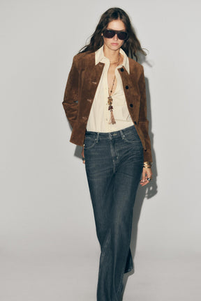 Jeans mit gerader Passform und hohem Bund