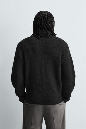 SHINY TEXTURED CARDIGAN - Image 3