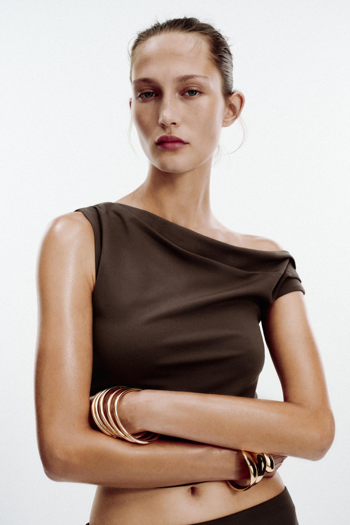 Strukturiertes asymmetrisches Oberteil