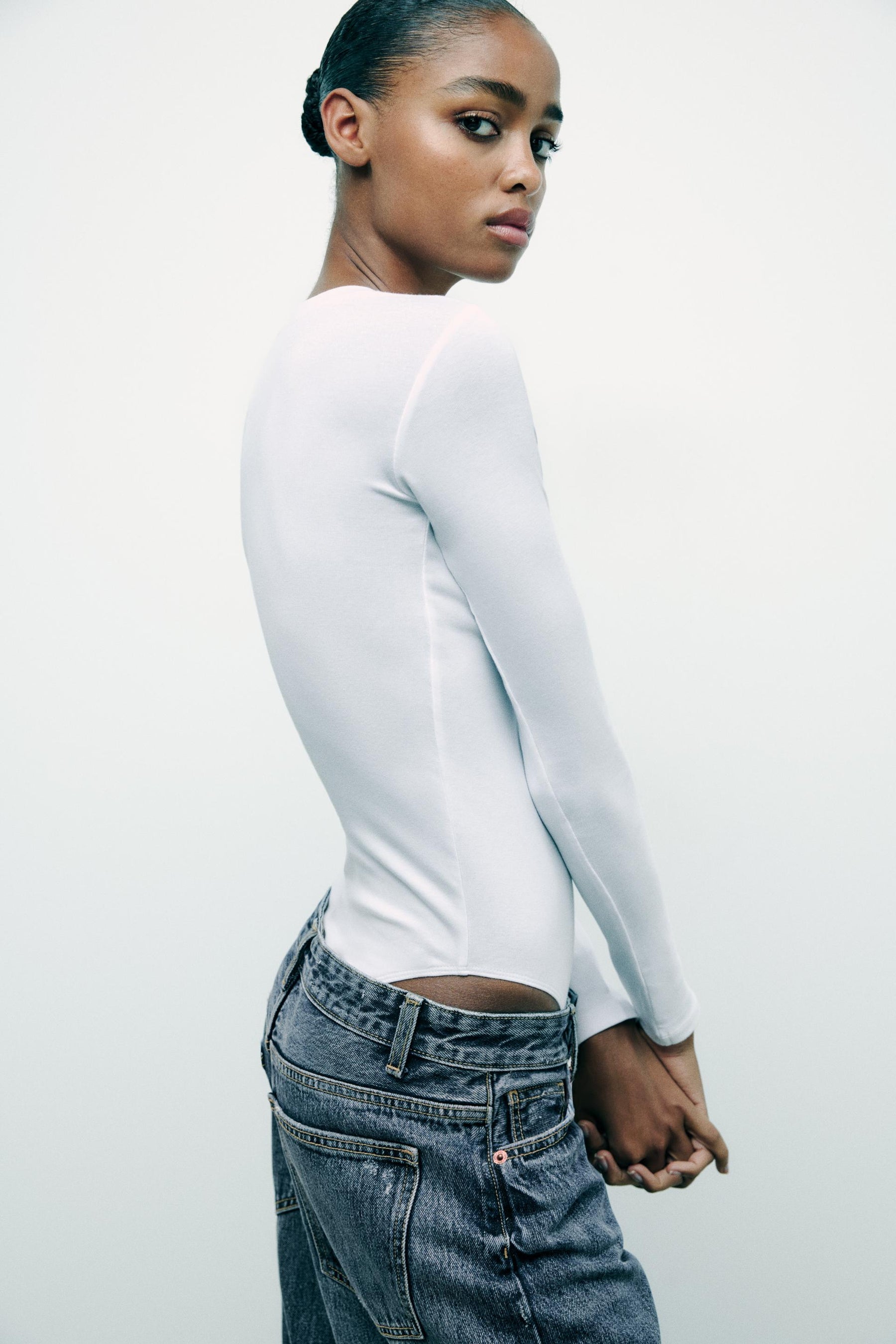 Body aus Baumwoll-Modal