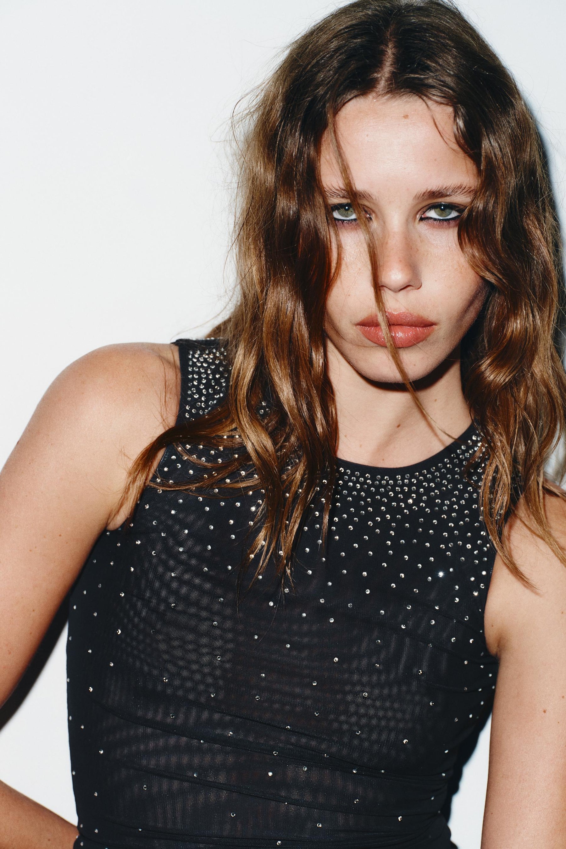 Glitzerndes ärmelloses Top