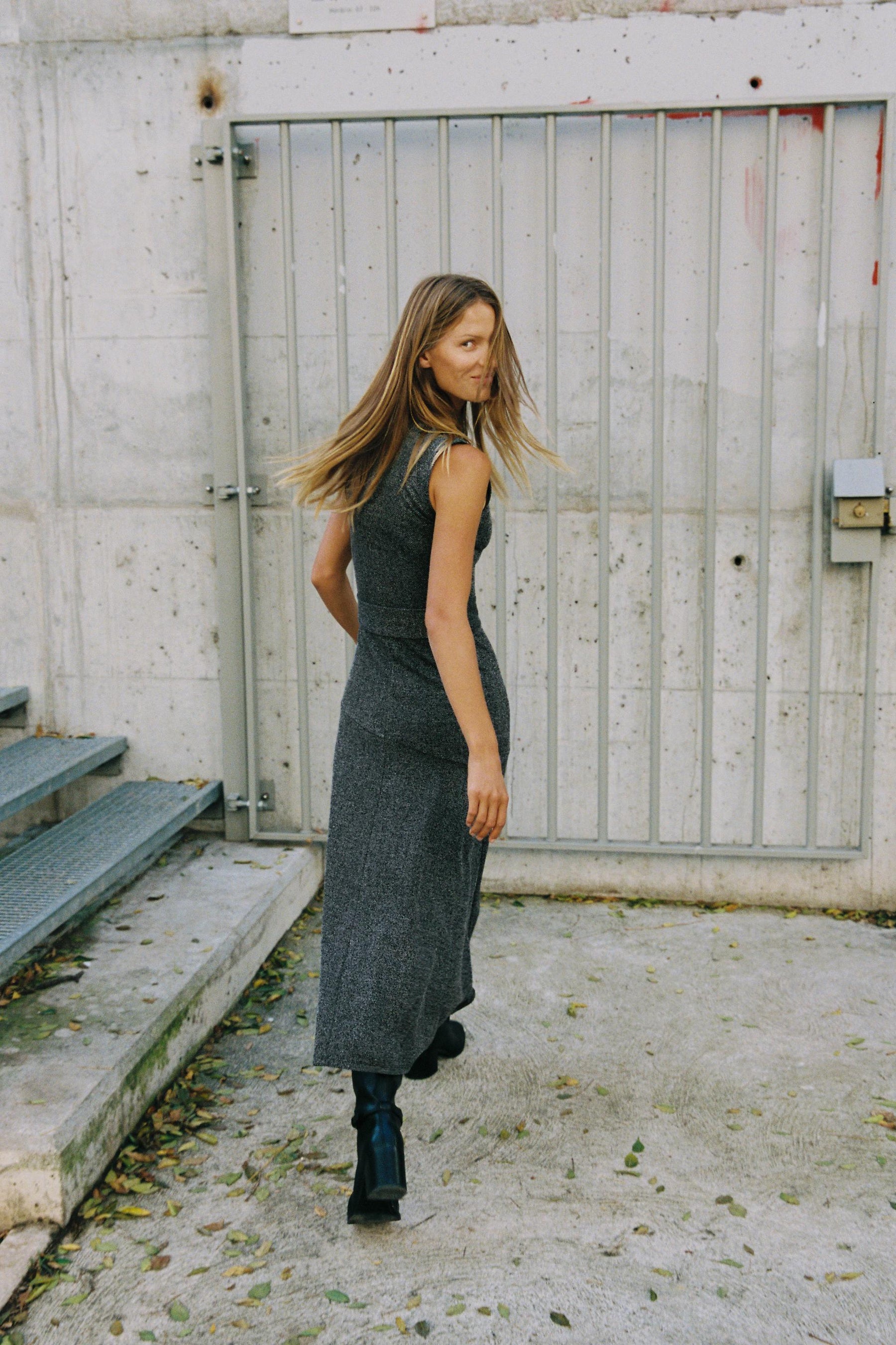 Twillkleid mit Gürtel